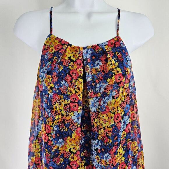 Melloday Women's Yellow/Blue Flowy Floral Maxi Dress Size X-Small NWOT - Picture 2 of 10